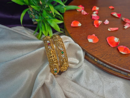 Antique Lakshmi and Floral Bangles